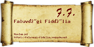 Faluvégi Fidélia névjegykártya